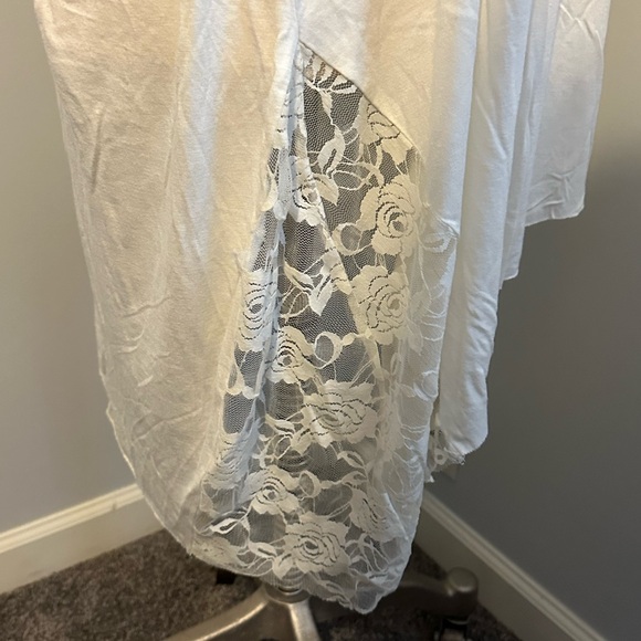 Lane Bryant A-Symmetrical Lace/Animal Print Top Size 26/28 - Picture 8 of 11